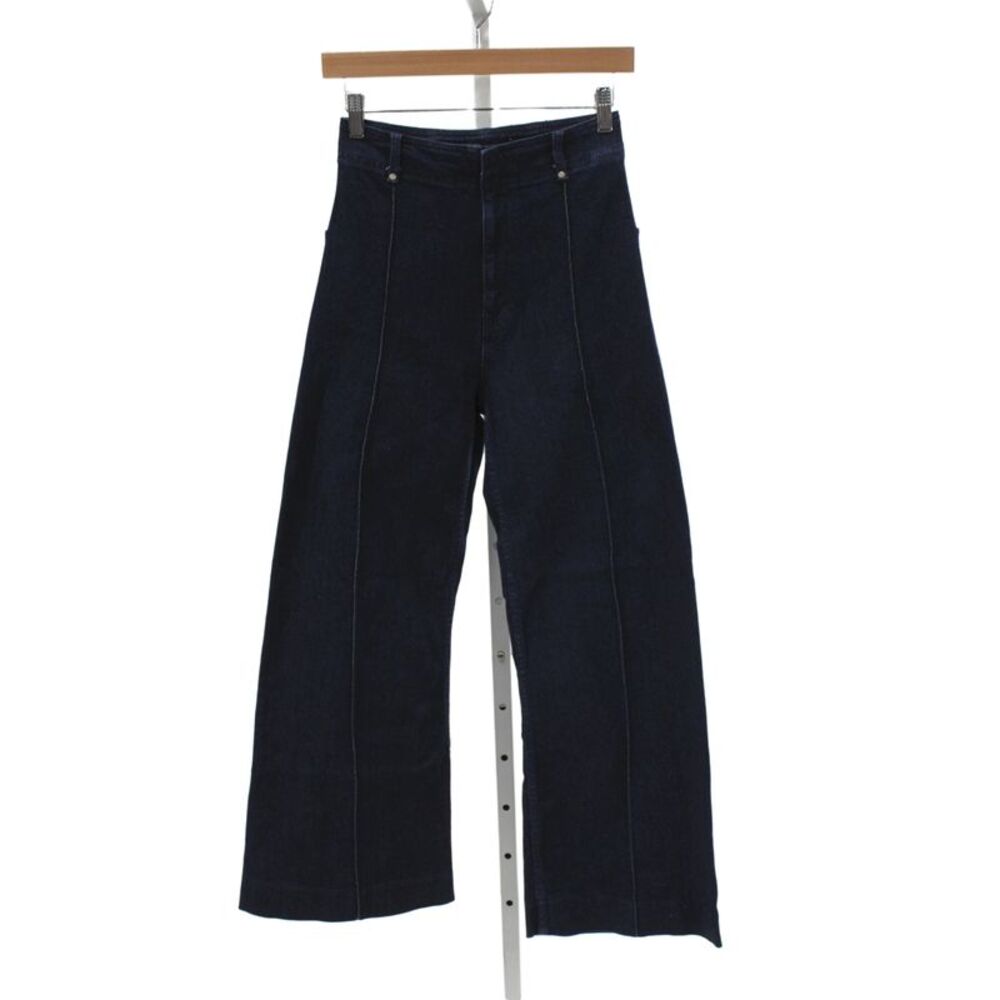 Zara Women 90s Dark Blue High Rise Jeans 28 Inseam Size 0